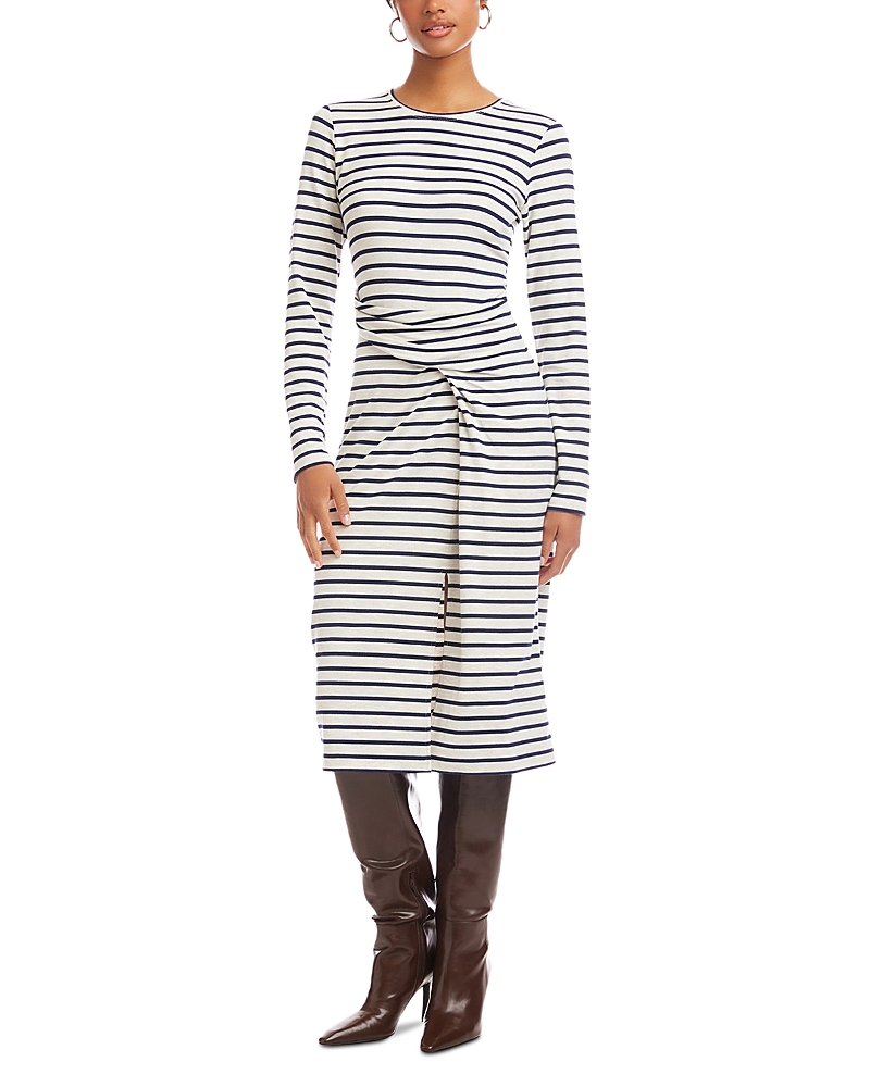 Fifteen Twenty Sadie Side Drape Midi Dress