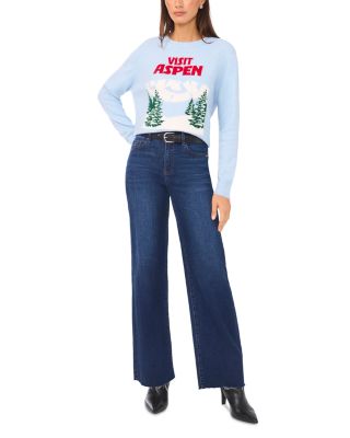 Visit Aspen Motif Crewneck Sweater