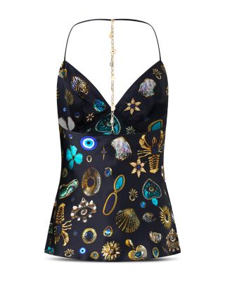 Silk Chain Detail Top