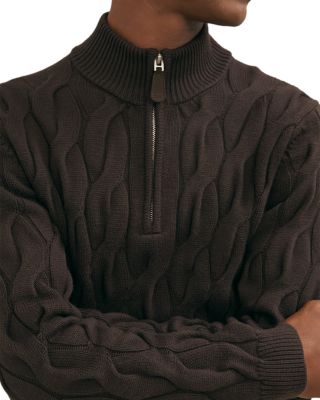 Quarter Zip Funnel Neck Sweater
