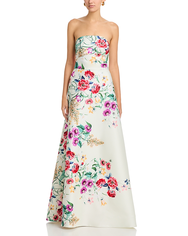 Teri Jon by Rickie Freeman Mikado Strapless Full Gown
