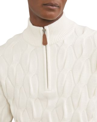 Quarter Zip Funnel Neck Sweater