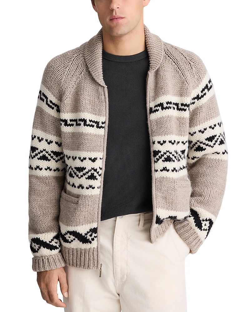 Madewell Fair Isle Zip Front Cardigan Jacket