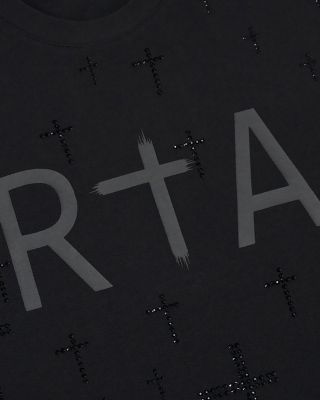 Liam Black Crystal Logo Tee