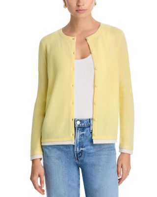 100% Cashmere Crewneck Cardigan Sweater - Exclusive