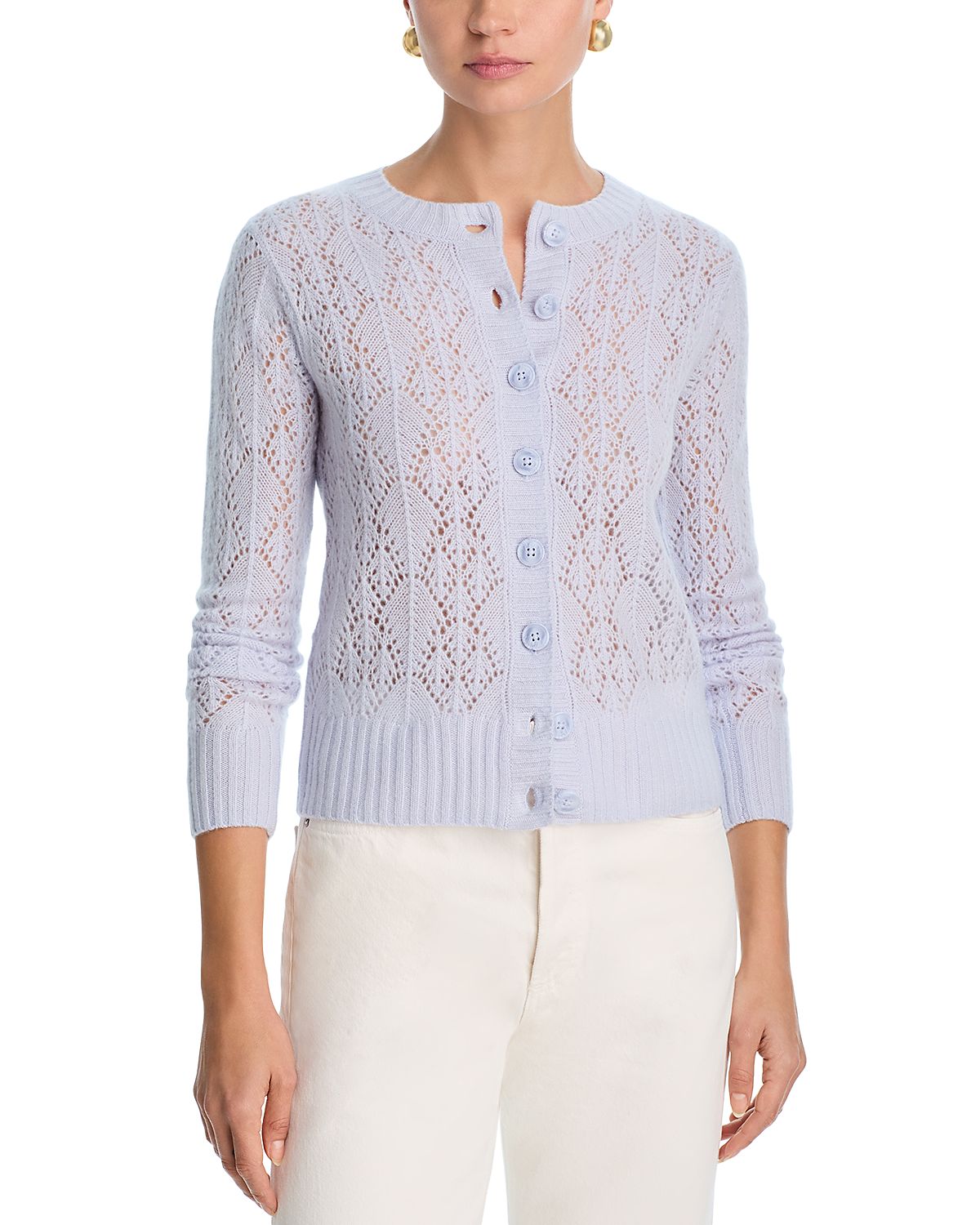 C by Bloomingdale's Cashmere 100% Cashmere Crewneck Cardigan Sweater - Exclusive