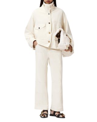 Tay Mid Rise Carpenter Jeans in Ecru White