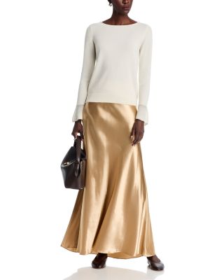 Ruffle Trim Bateau Neck Sweater