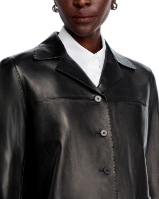Patch Pocket Leather Jacket