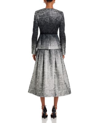 Ombr&eacute; Boucl&eacute; Jacquard Dress