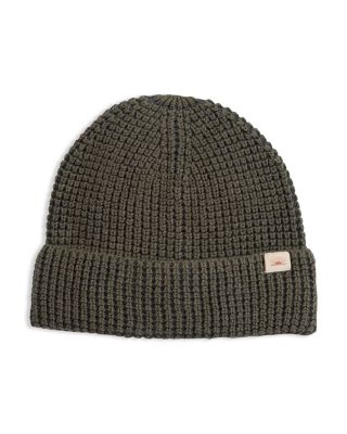 Faherty Winter Waffle Beanie In Green