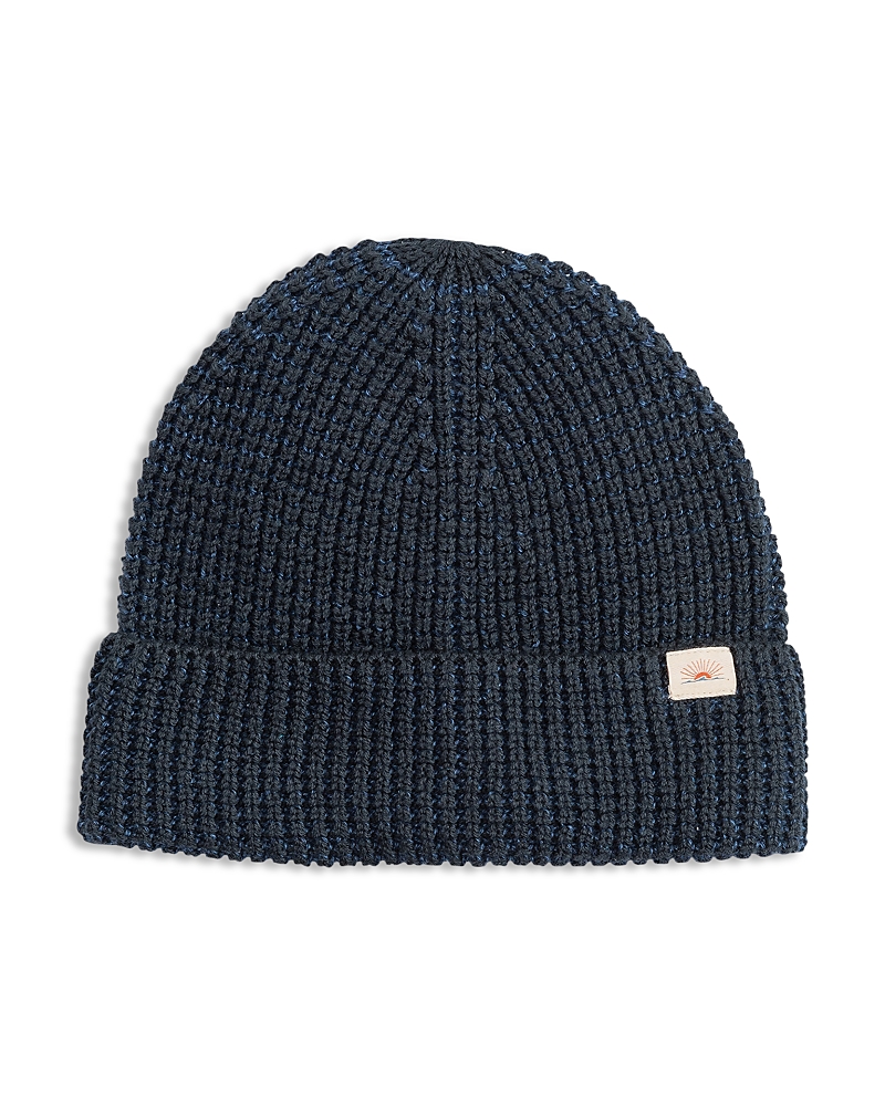 Faherty Winter Waffle Beanie In Blue