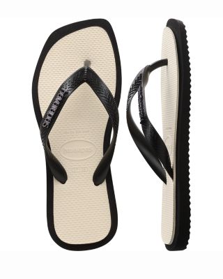Women's Top Square Thong Flip Flops