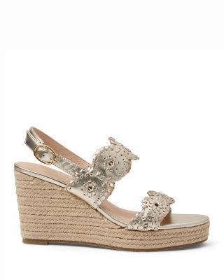 Women's Laurin Leather High Heel Wedge Sandals