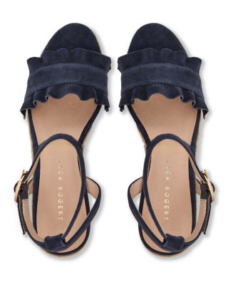 Women's Rozette Ruffle Wedge Sandals