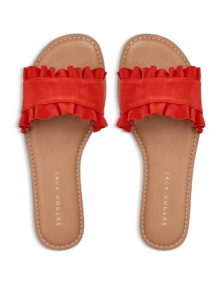 Women's Rozette Ruffle Slides