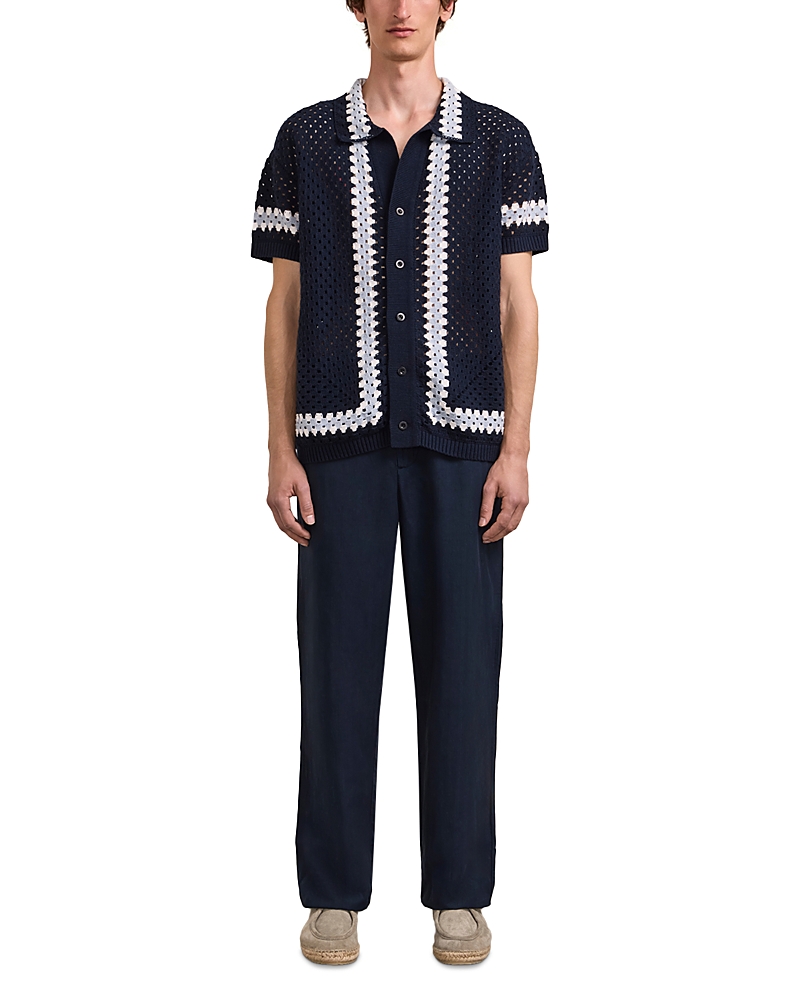 Frescobol Carioca Pinto Cotton Short Sleeve Crochet Cardigan