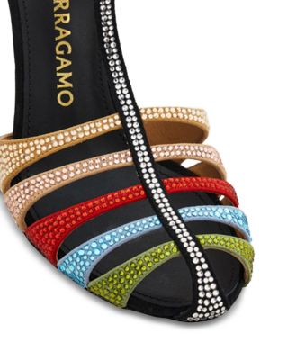 Women's Crystal Cage Stiletto Sandals