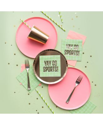  Solid Shade Colors,  Paper Party Dessert Plates, Set of 8