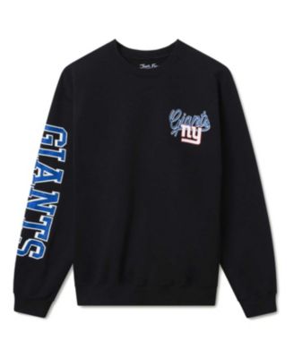  Unisex NFL New York Giants Glitter Flea Market Crew Fleece Sweatshirt