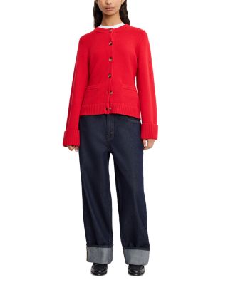 Button Front Knit Cardigan