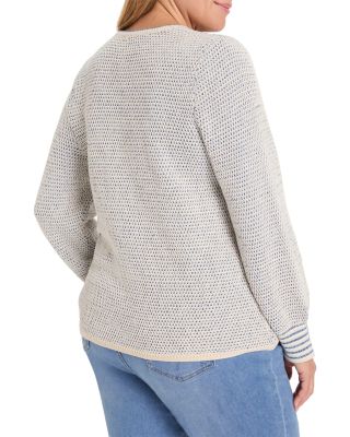 Tuck Texture Split Neck Sweater