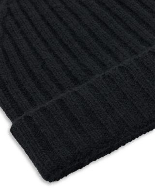 Men's Ribbed Pure Cashmere Beanie