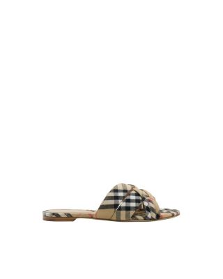 Women's Check Cabana Slides