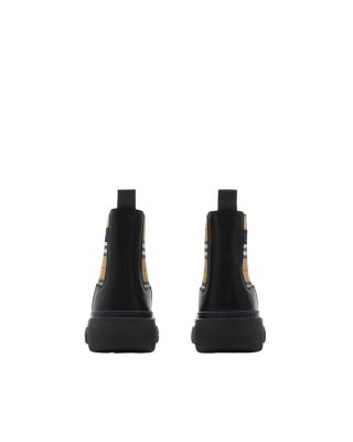  Men&#39;s Leather Creeper Low Chelsea Boots