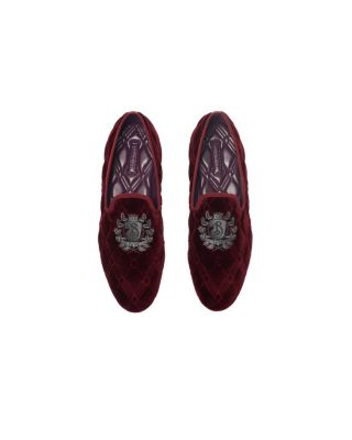 Men's Quilted Velvet Estate Slippers