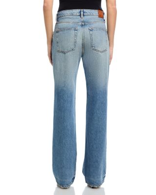 Mid Rise Wide Jeans in Baltic Blue