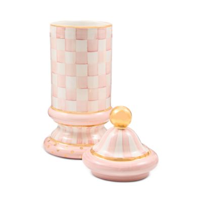 Rosy Check Ceramic Column Canister