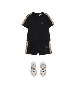 Uniex Check Trim Cotton Shorts - Baby