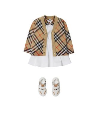  Check Wool Cardigan - Baby