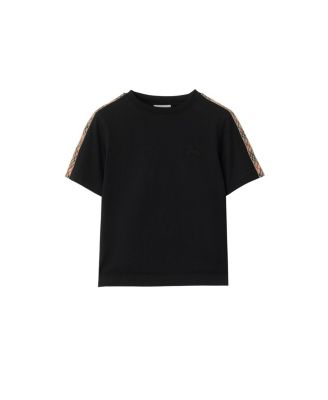 Boys' Check Trim Cotton T-shirt - Little Kid, Big Kid