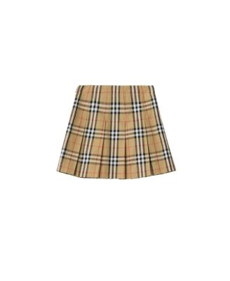 Girls' Pleated Check Cotton Twill Skirt - Little Kid, Big Kid