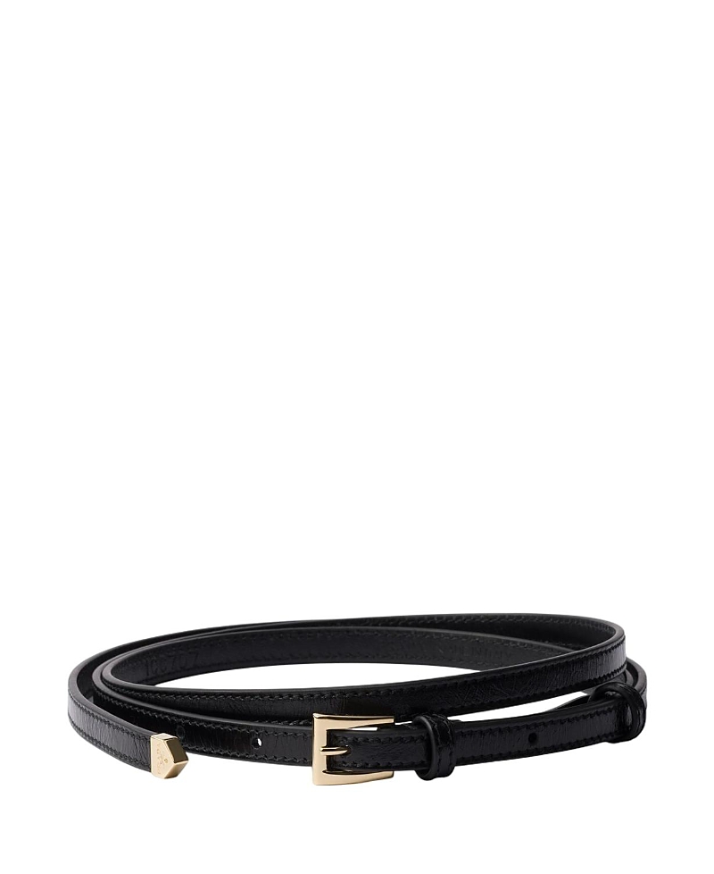Prada Leather Belt In Black