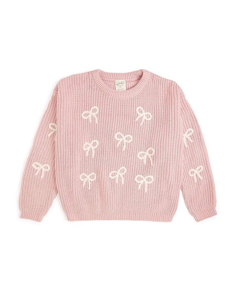 Sweet Wink Girls' All Over Bows Knit Sweater - Baby, Little Kid, Big Kid