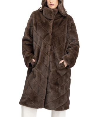 Faux Fur Mink Coat