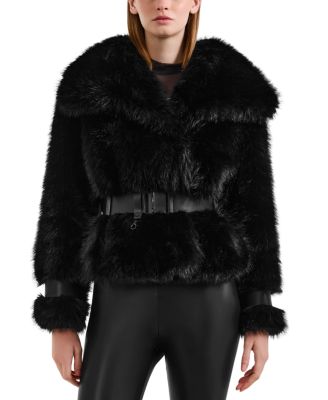 Chloe Faux Fur Jacket with Removable Puffer Hood