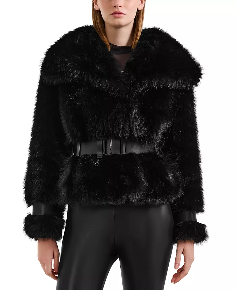 Rudsak Chloe Faux Fur Jacket with Removable Puffer Hood