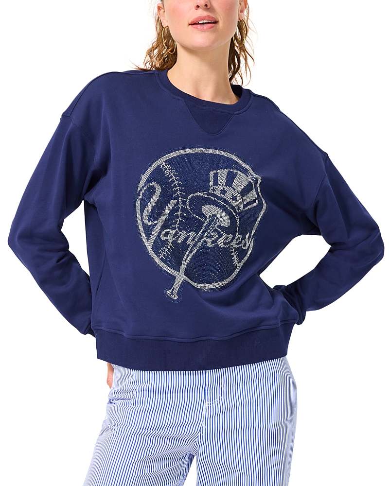 Terez New York Yankees Rhinestone Crewneck Sweatshirt