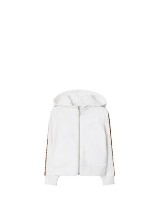 Check Trim Cotton Zip Hoodie - Little Kid, Big Kid