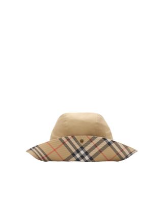 Check Brim Gabardine Hat