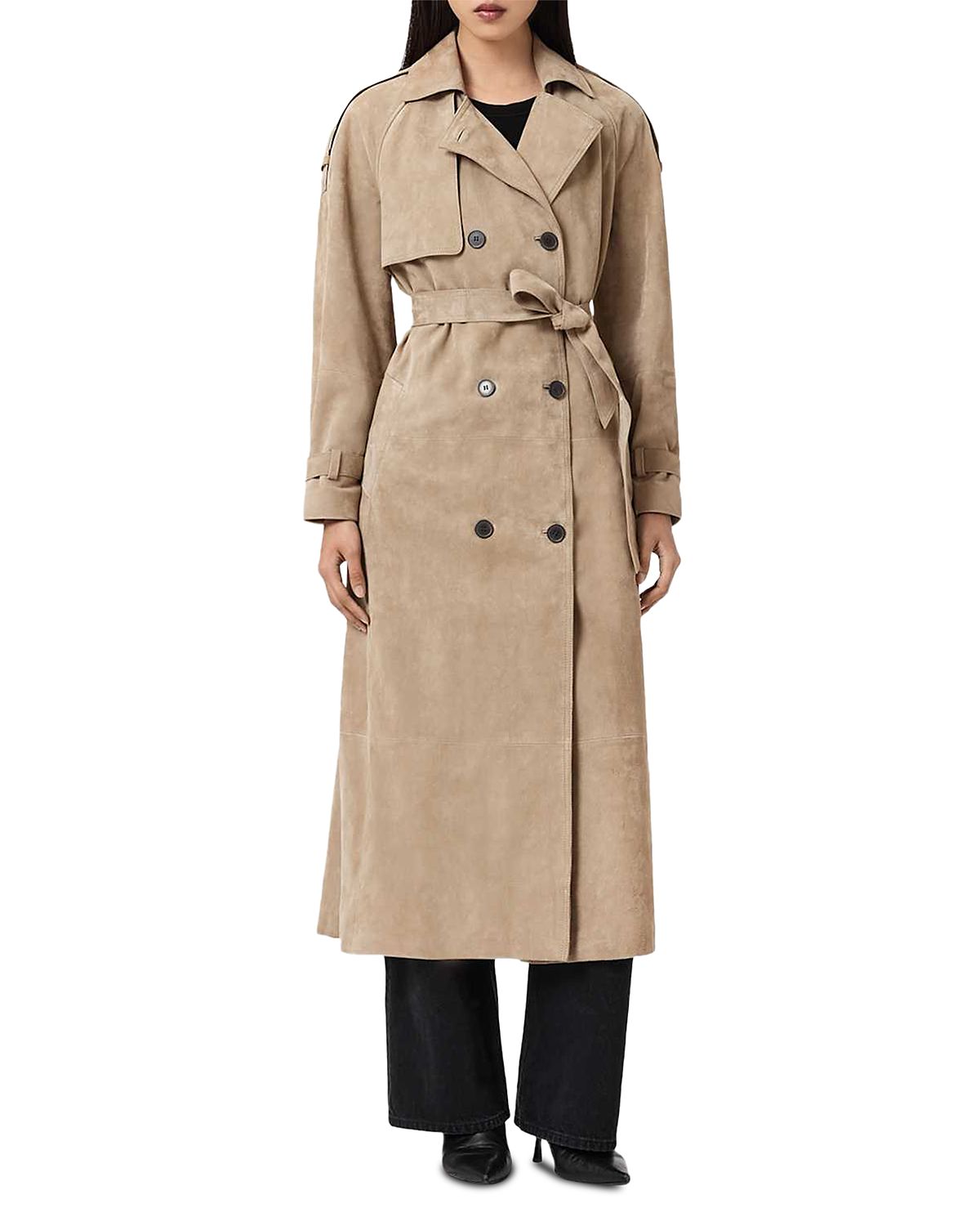 Allsaints Reed Suede Trench Coat