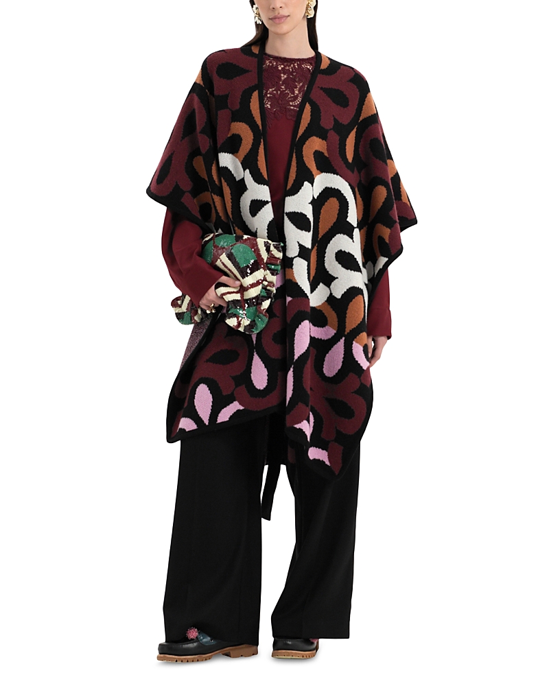 La Doublej Maiolika Wool Robe In Multi