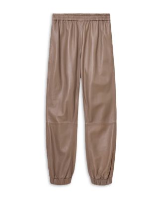 Jen Leather Jogger Pants
