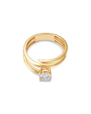 Luxe Collection Certified Lab Grown Diamond Spiral Ring in 14K Yellow Gold, 0.75 tcw