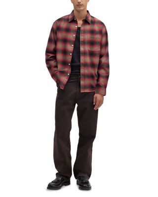 Deon Long Sleeve Button Front Flannel Shirt