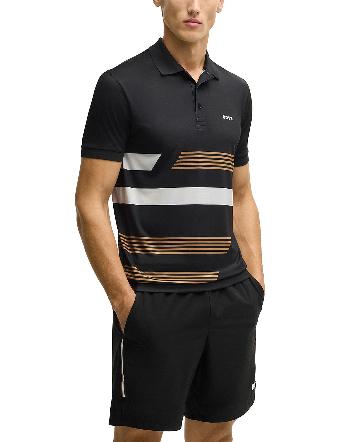 Boss Paddy Tape Print Polo
